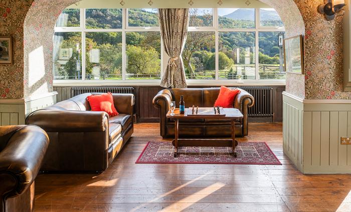 Relax in our Lounge with Mountain views